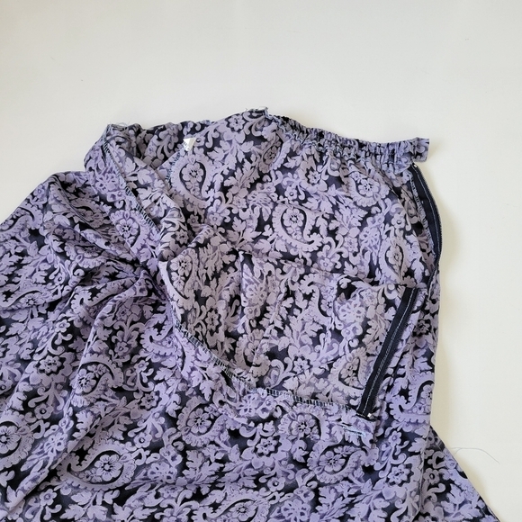 Fitting Image Vintage 90s Paisley Maxi lightweight Skirt‎ size 18 A-Line - Picture 8 of 12